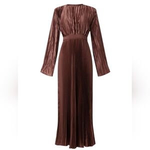 L'IDÉE Royale Gown Pleated Dress‎ 6 Wedding Evening Party Gala Black Tie Event